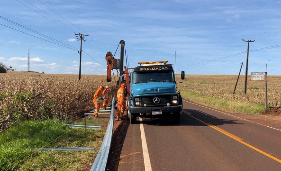 Obra de recuperação de pontos de erosão