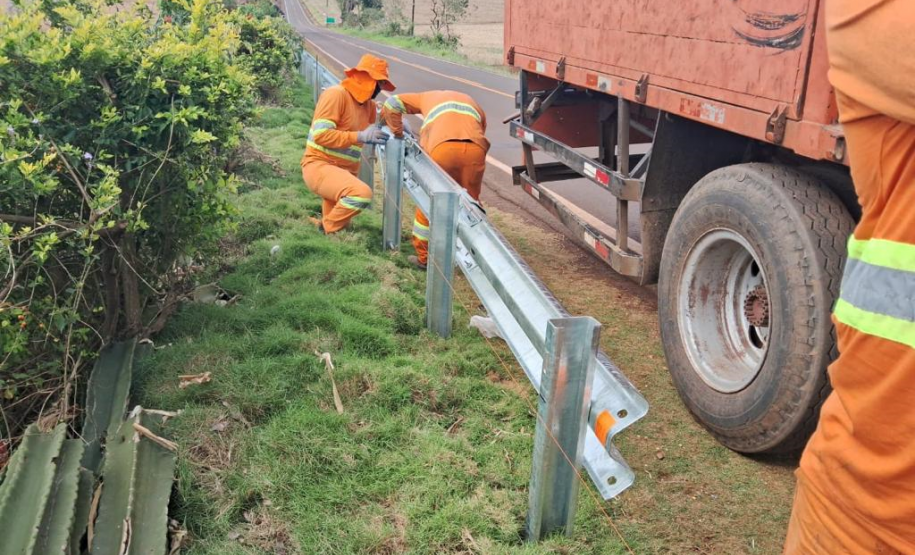 Obra de recuperação de pontos de erosão