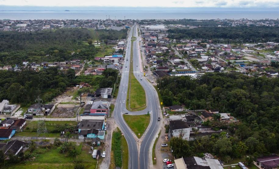 PR-407 entre Paranaguá e Pontal do Paraná