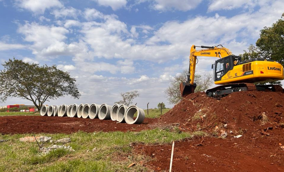 Serviços iniciais do Viaduto da PUC em Londrina