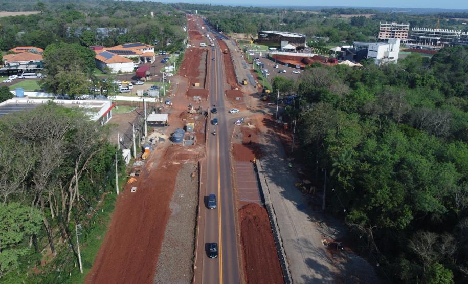 Trecho da BR-469 em obras