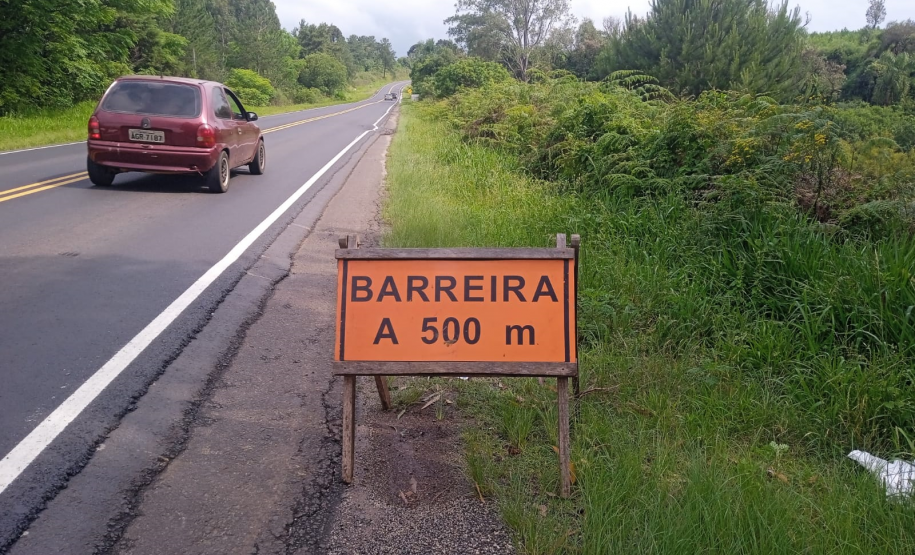 PR-151 em Ponta Grossa, próximo ao trevo de Guaragi