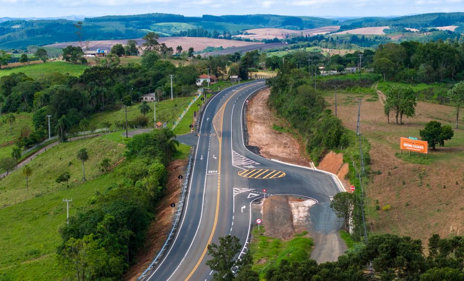 Novas terceiras faixas da PR-160 entre Telêmaco Borba e Imbaú