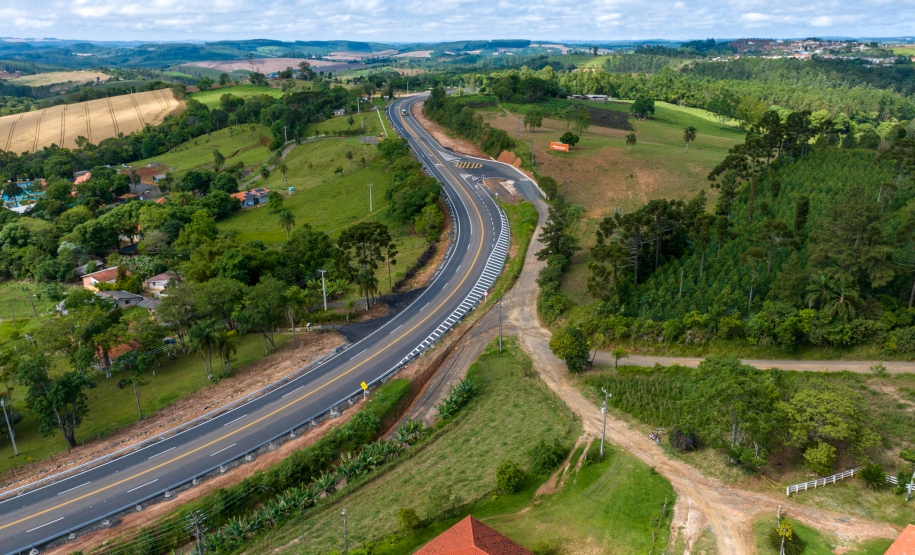 Novas terceiras faixas da PR-160 entre Telêmaco Borba e Imbaú