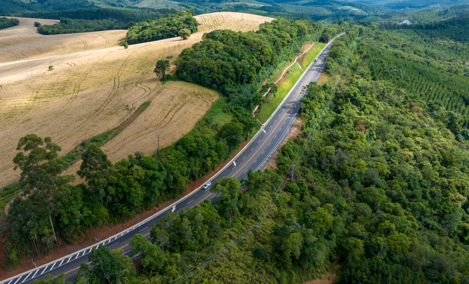 Novas terceiras faixas da PR-160 entre Telêmaco Borba e Imbaú