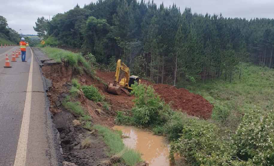 PR-170 Guarapuava recuperação de aterro