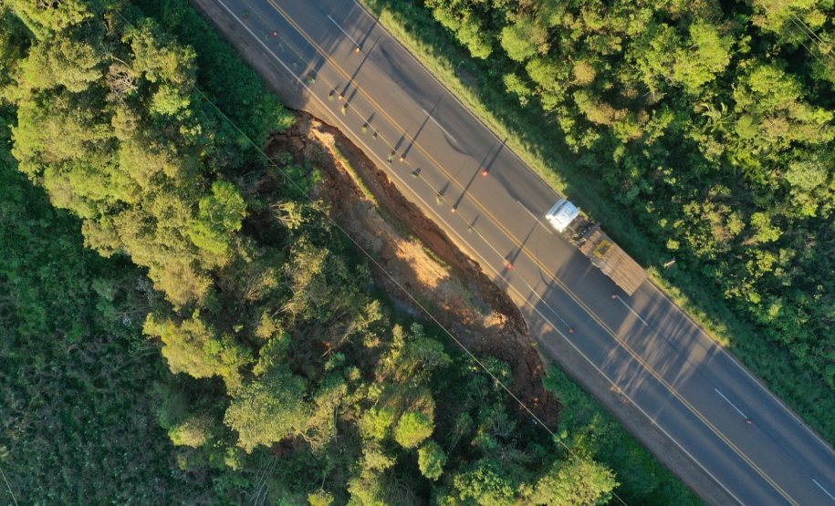 PR-170 Guarapuava recuperação de aterro
