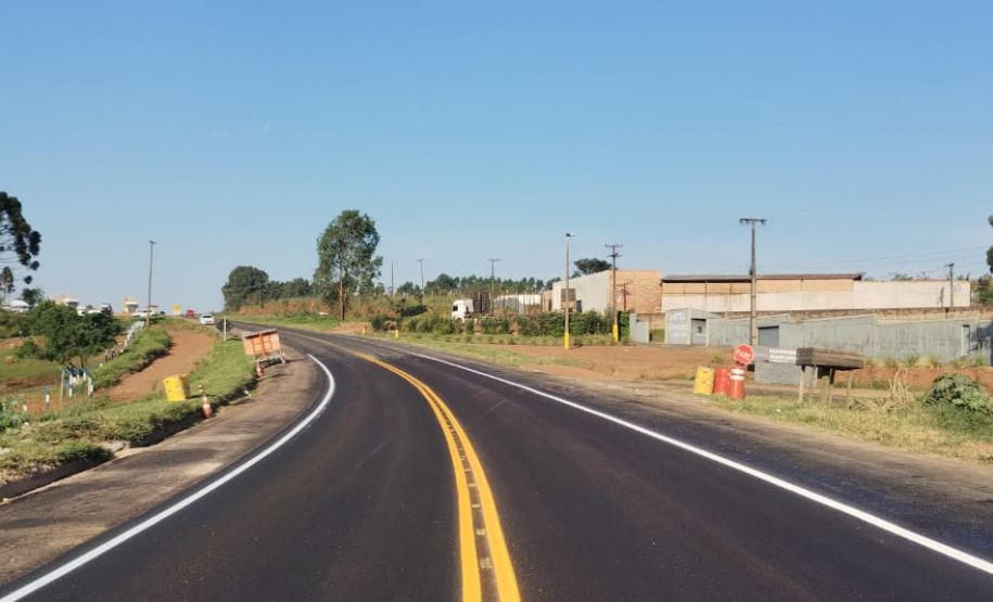 PR-151 em Jaguariaíva com nova pavimentação e sinalização horizontal