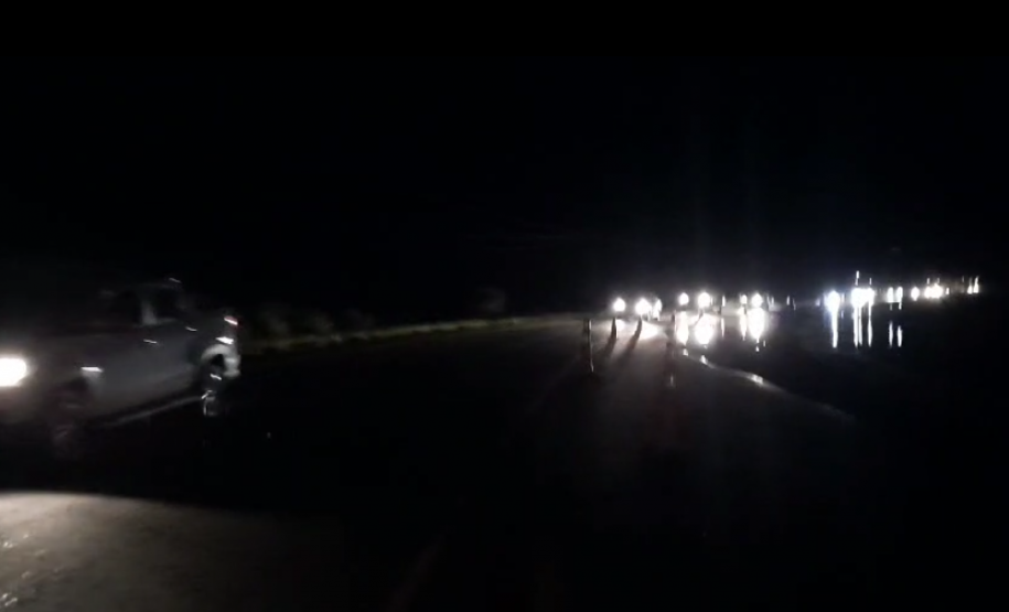 PR-151 sendo liberada parcialmente para o tráfego de veículos