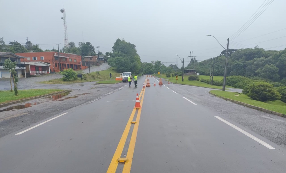 PR-170 em Pinhão, entre Faxinal do Céu e a usinda hidrelétrica