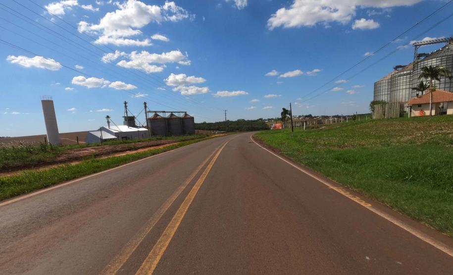 Trecho da PR-180 que receberá as obras