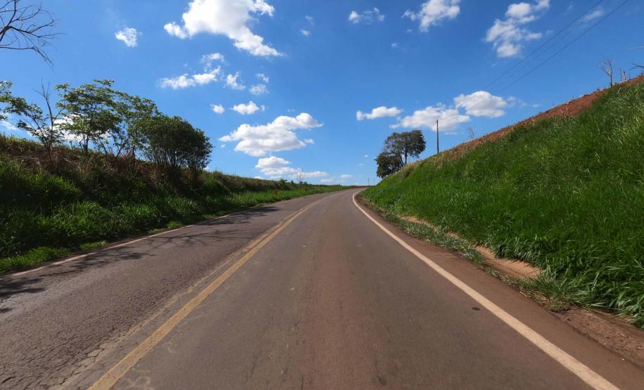 Trecho da PR-180 que receberá as obras