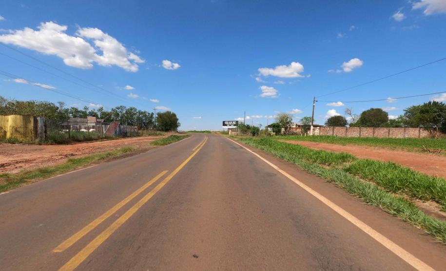 Trecho da PR-180 que receberá as obras