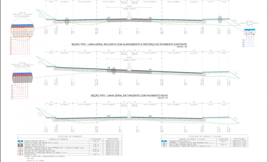 Folha do projeto da obra