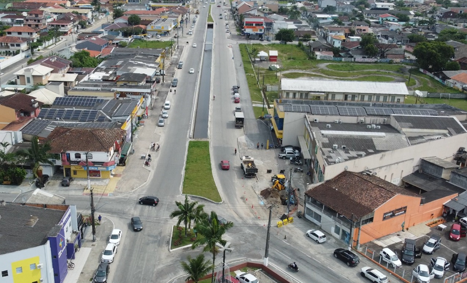 Canal de macrodrenagem do Rio da Draga em Matinhos