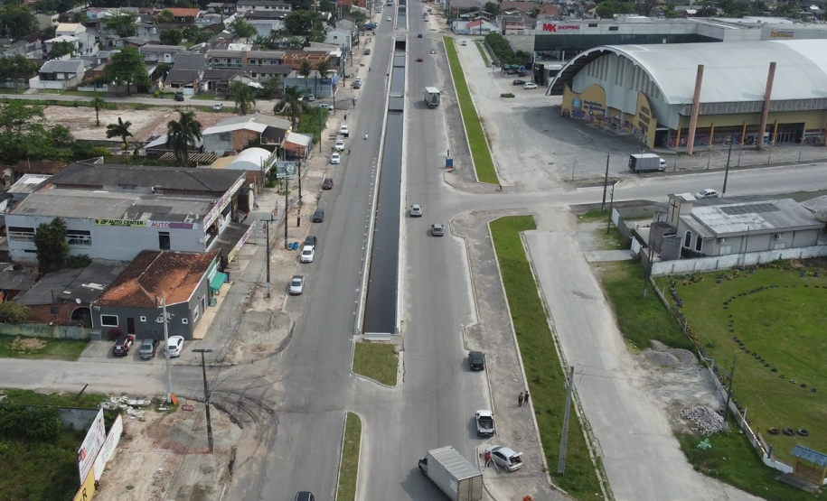 Canal de macrodrenagem do Rio da Draga em Matinhos