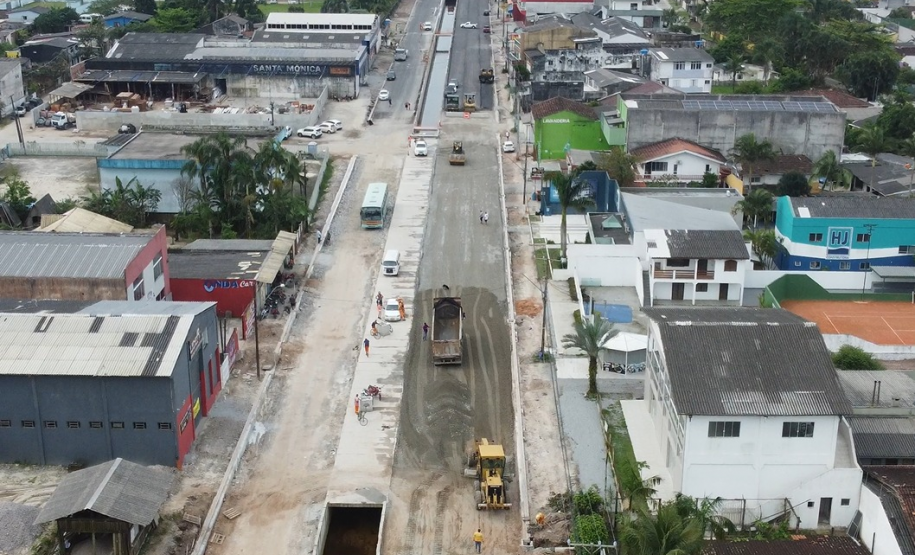 Canal de macrodrenagem do Rio da Draga em Matinhos