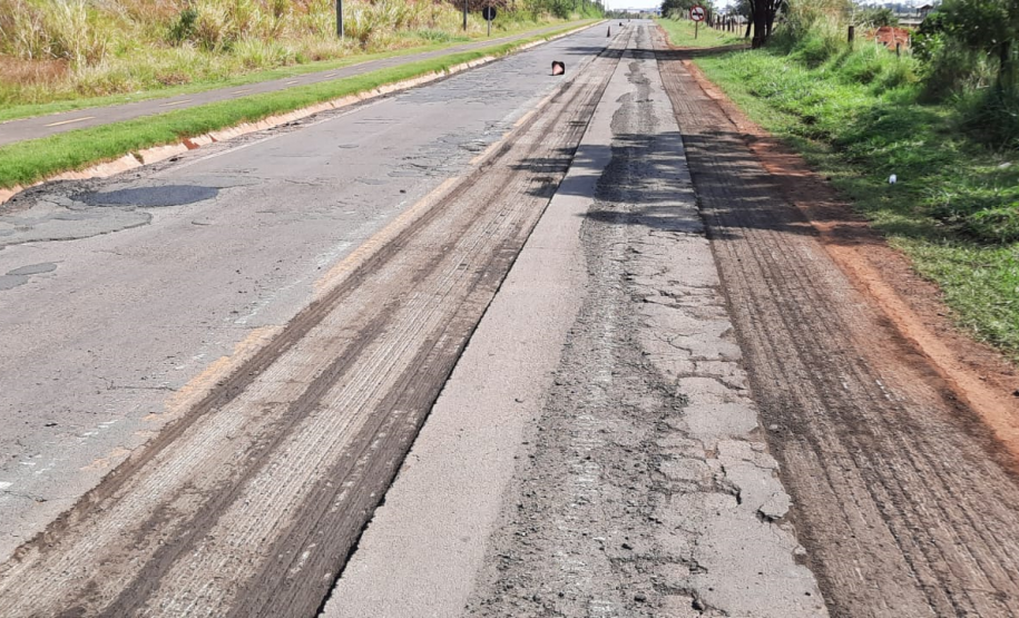 Rodovia após fresagem