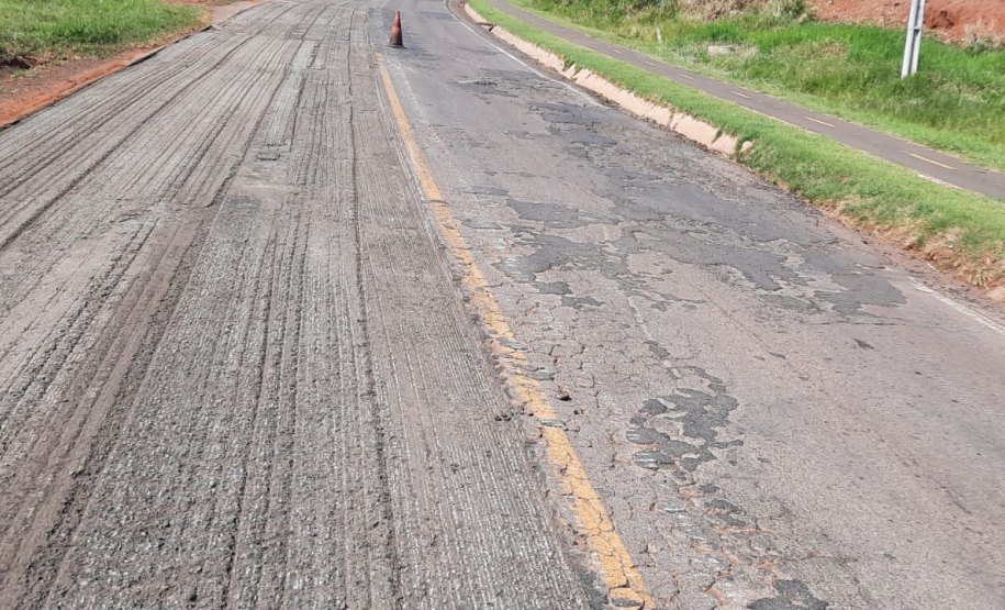 Rodovia após fresagem