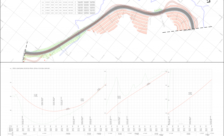Folha do anteprojeto geométrico