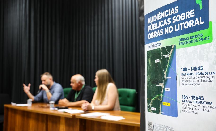 Audiência pública sobre a duplicação da PR-412 entre Matinhos e Praia de Leste