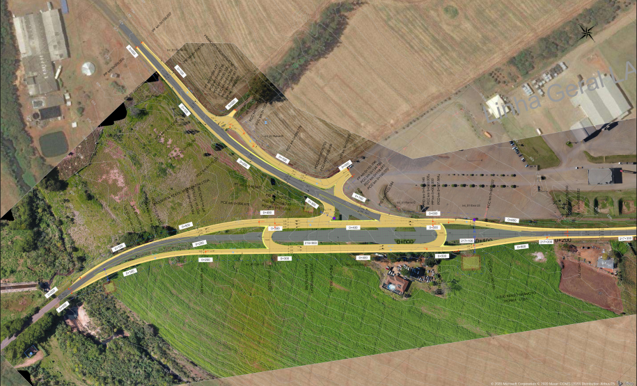 Folha do projeto geométrico do whitetopping da PR-180 entre Goioerê e Quarto Centenário