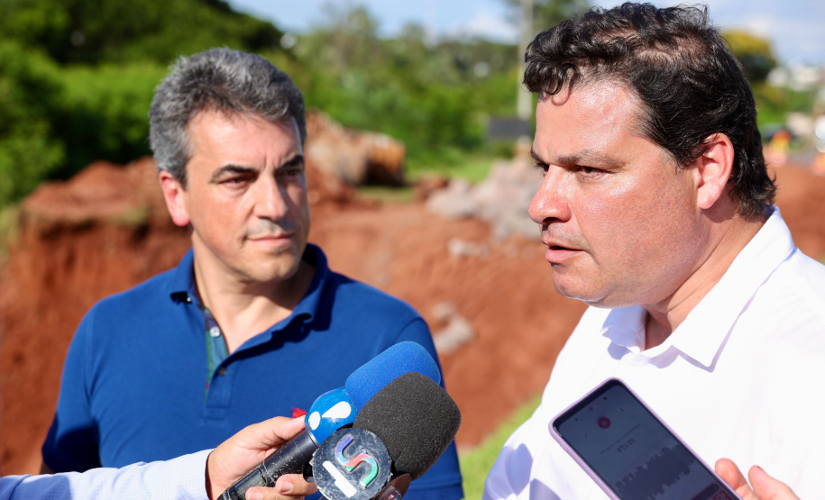 Obra de recuperação emergencial da PR-323 em Umuarama; visita técnica