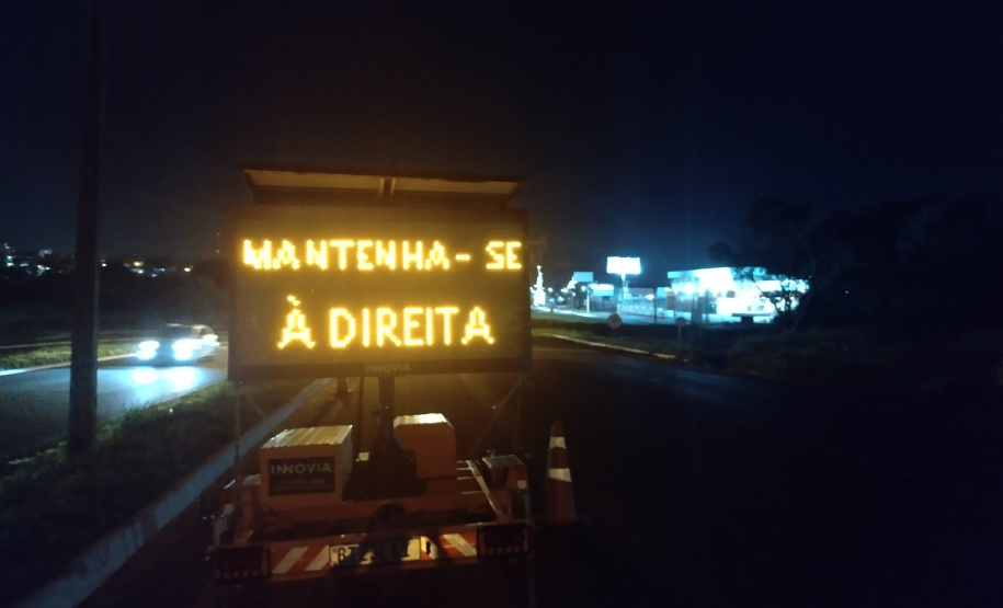 Sinalização provisória na PR-323 em Umuarama