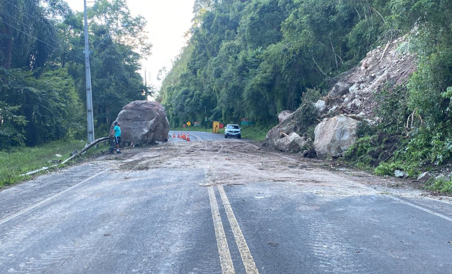 Condições da PR-476, em União da Vitória, no domingo (21)