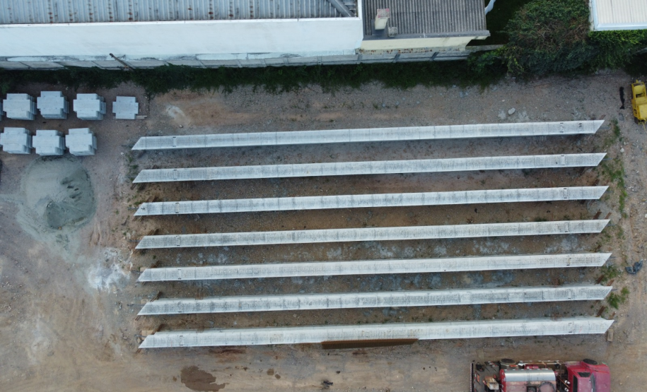 Viaduto do Bradesco, em São José dos Pinhais - canteiro de obras