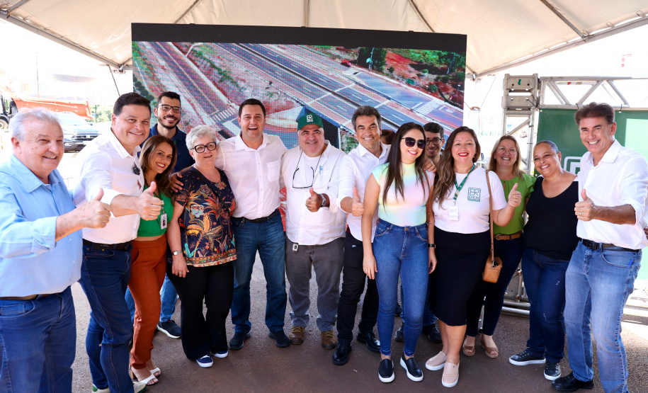 Cerimônia de inauguração da obra de duplicação de trecho da BR-277 em Cascavel