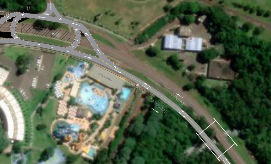 Croqui de desvio de tráfego na BR-469