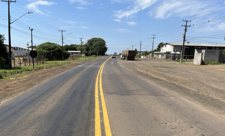 Conservação do pavimento realizada na PR-170 em Guarapuava