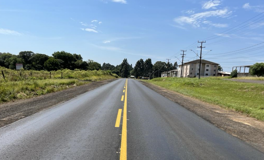 Conservação do pavimento realizada na PR-170 em Guarapuava