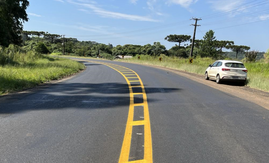 Conservação do pavimento realizada na PR-170 em Guarapuava