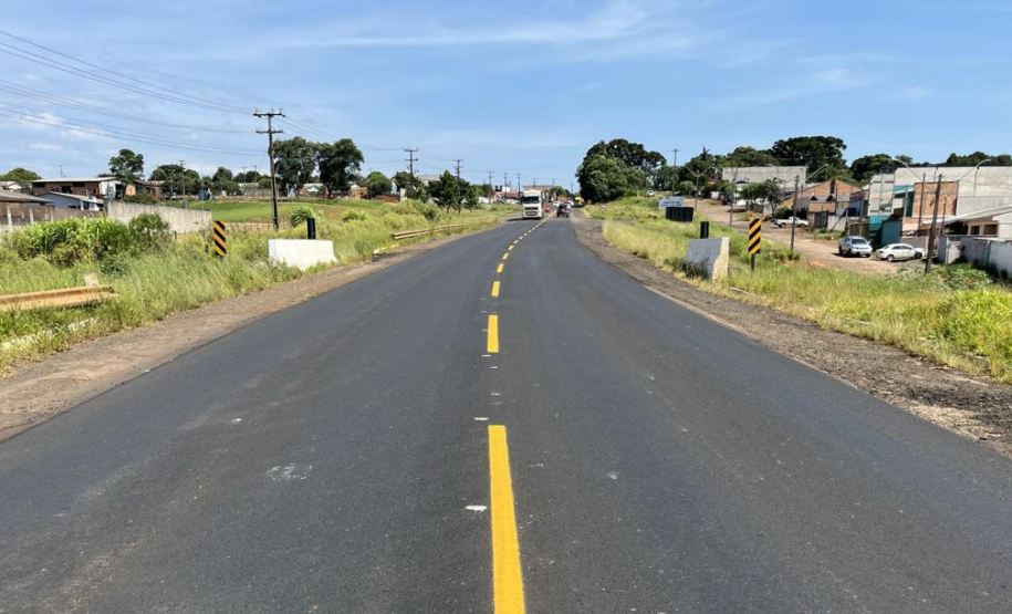 Conservação do pavimento realizada na PR-170 em Guarapuava