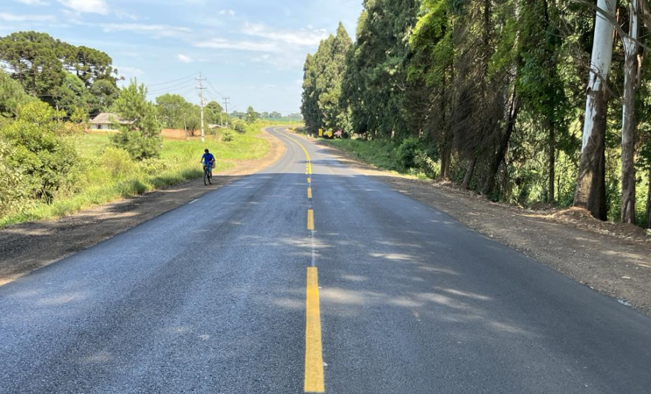 Conservação do pavimento realizada na PR-170 em Guarapuava
