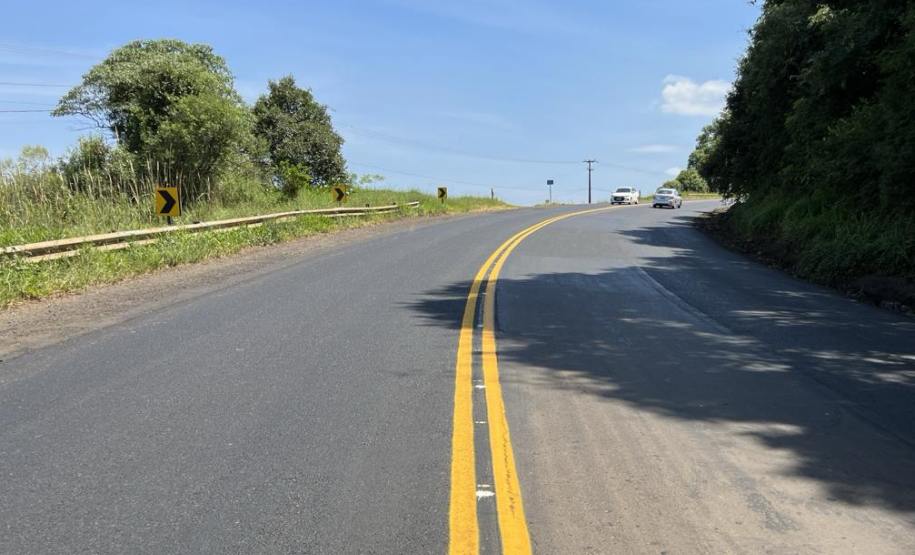 Conservação do pavimento realizada na PR-170 em Guarapuava