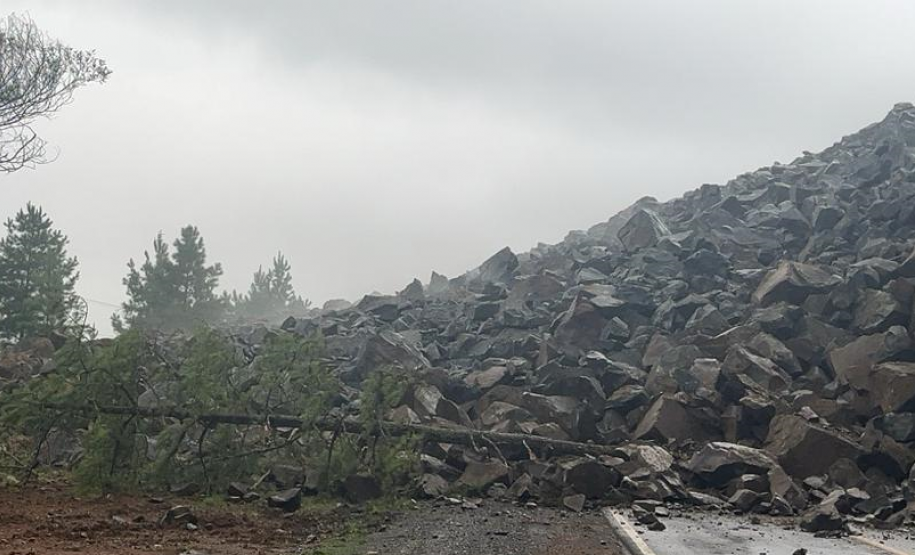 PR-170, após detonação de rochas