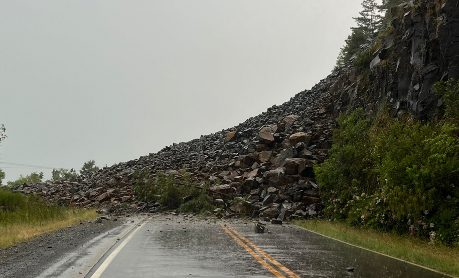 PR-170, após detonação de rochas