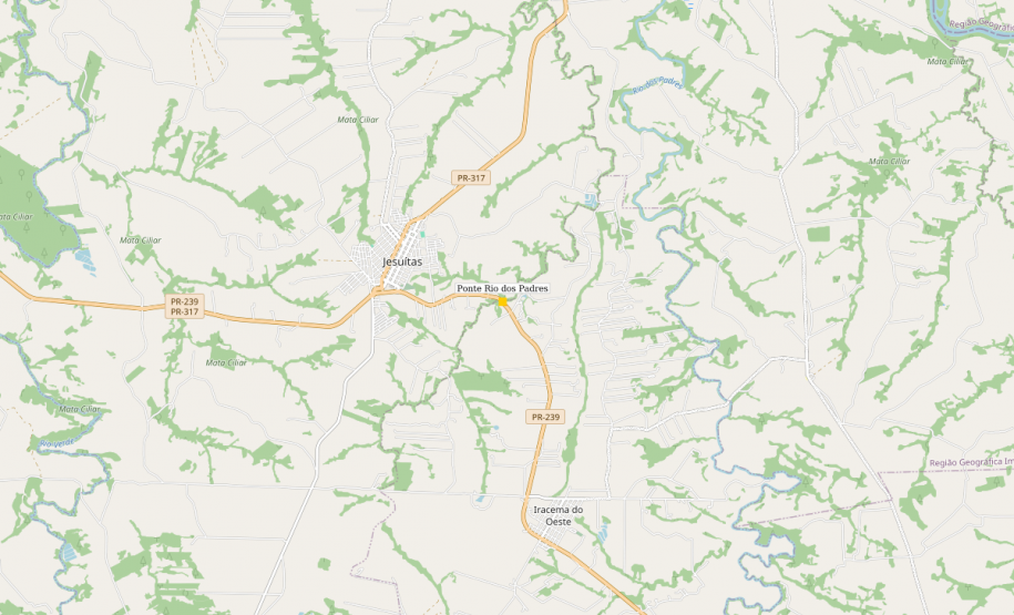 Ponte sobre o Rio dos Padres, na PR-239, em Jesuítas, liberada ao tráfego