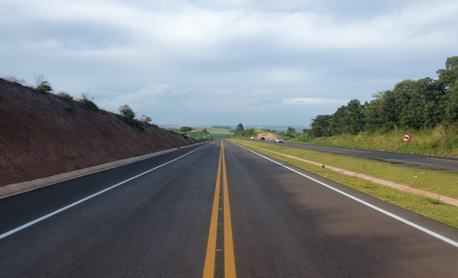Trecho duplicado da PR-445 onde será realizado o desvio