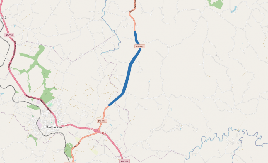 Trecho onde será realizado o desvio