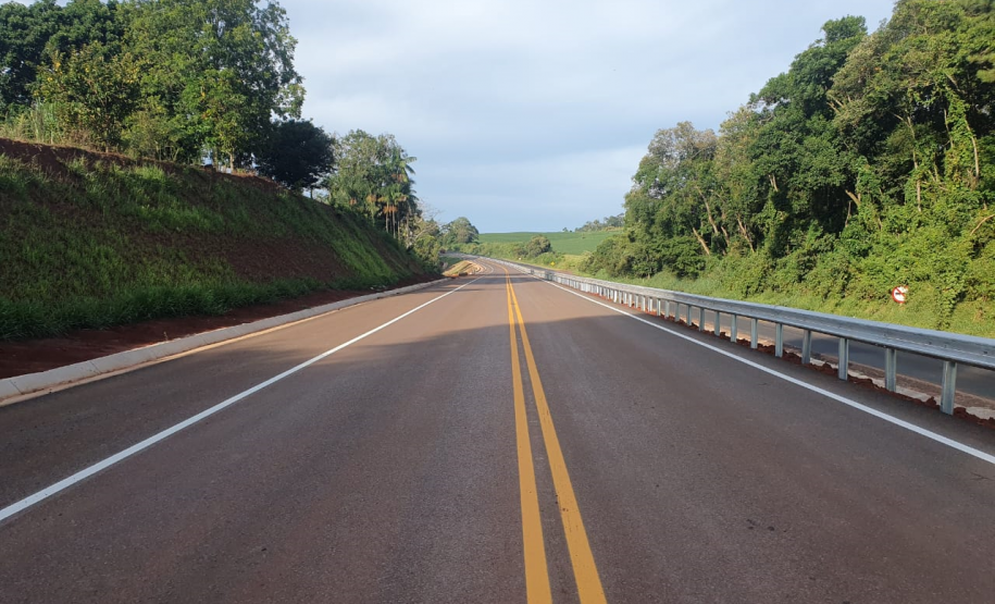 Trecho duplicado da PR-445 onde será realizado o desvio