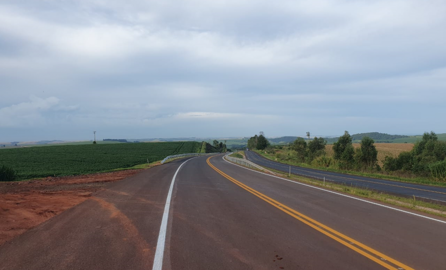 Trecho duplicado da PR-445 onde será realizado o desvio