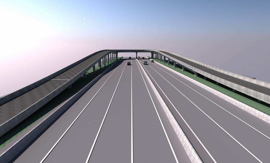 Maquete 3D dos novos viadutos de Sarandi