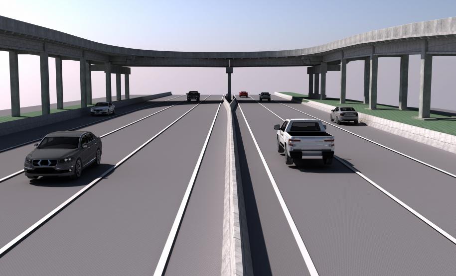 Maquete 3D dos novos viadutos de Sarandi