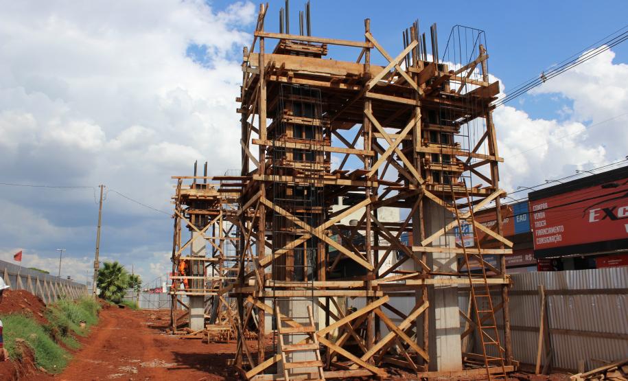 Obras dos novos viadutos de Sarandi