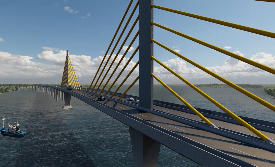 Maquete 3D da Ponte de Guaratuba