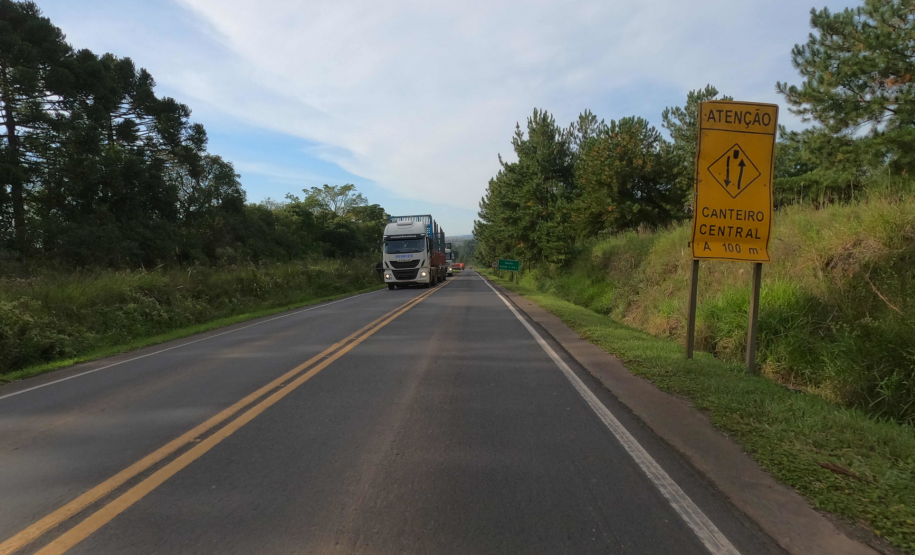 Trecho da PR-151 contemplado na obra de restauração e ampliação da capacidade - início do trecho